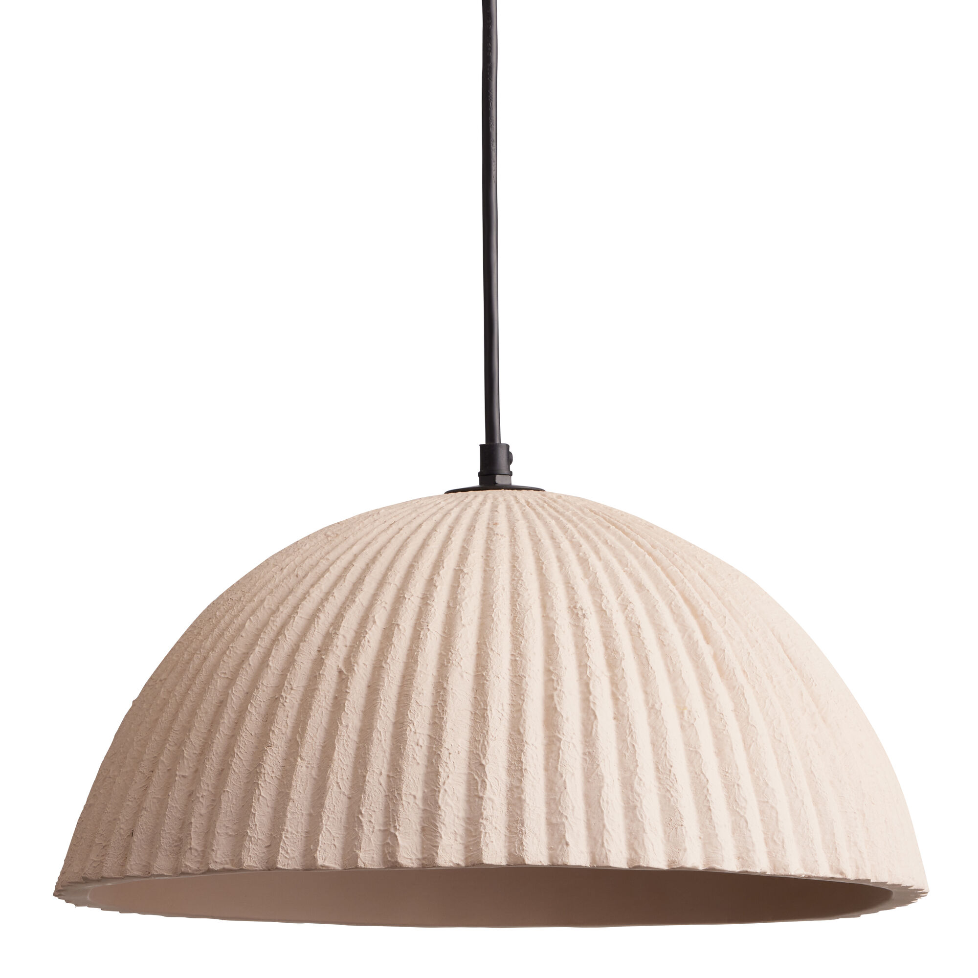 Rustic Blush Ecomix Scalloped Dome Pendant Lamp World Market