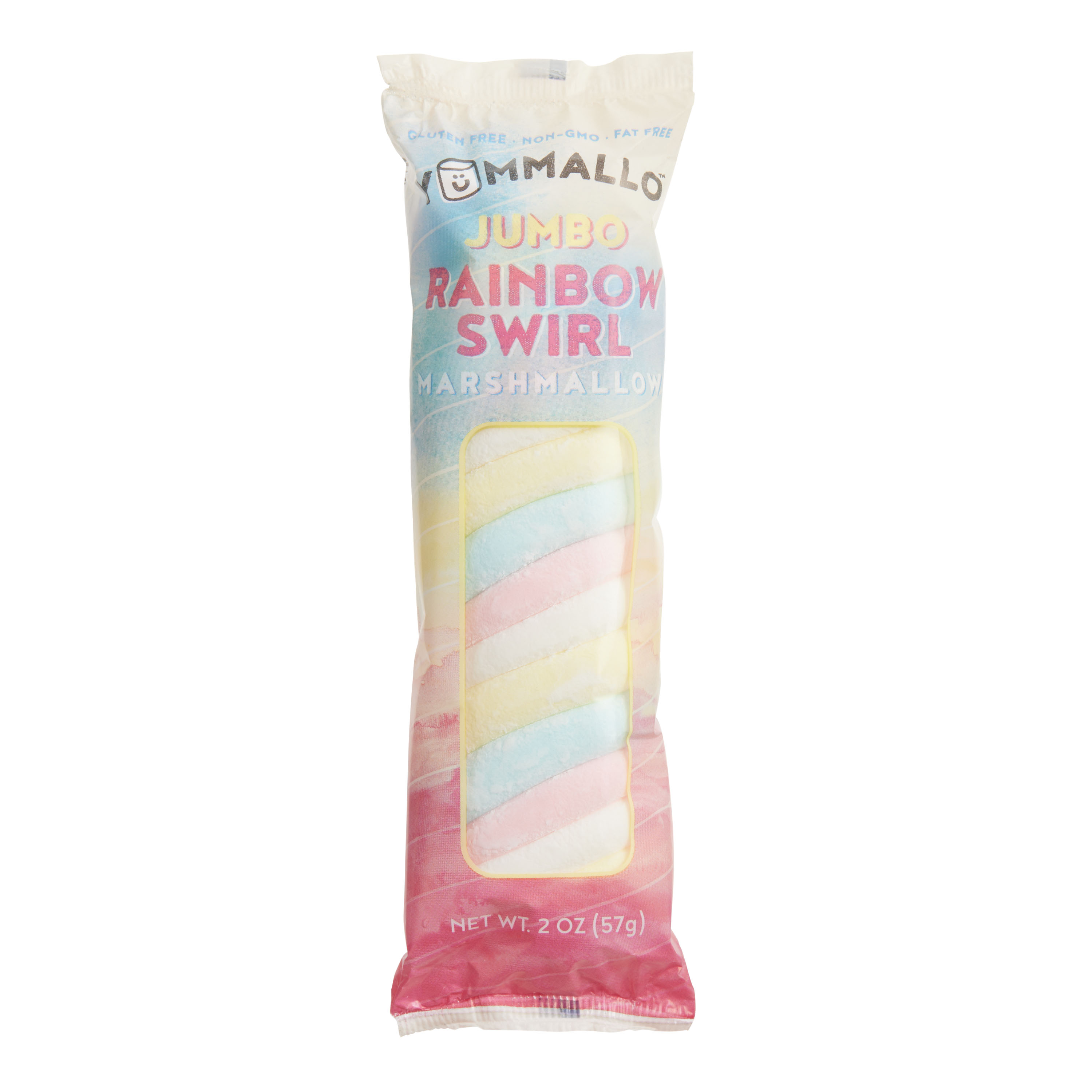 Yummallo Jumbo Rainbow Swirl Marshmallow Set of 4 - World Market