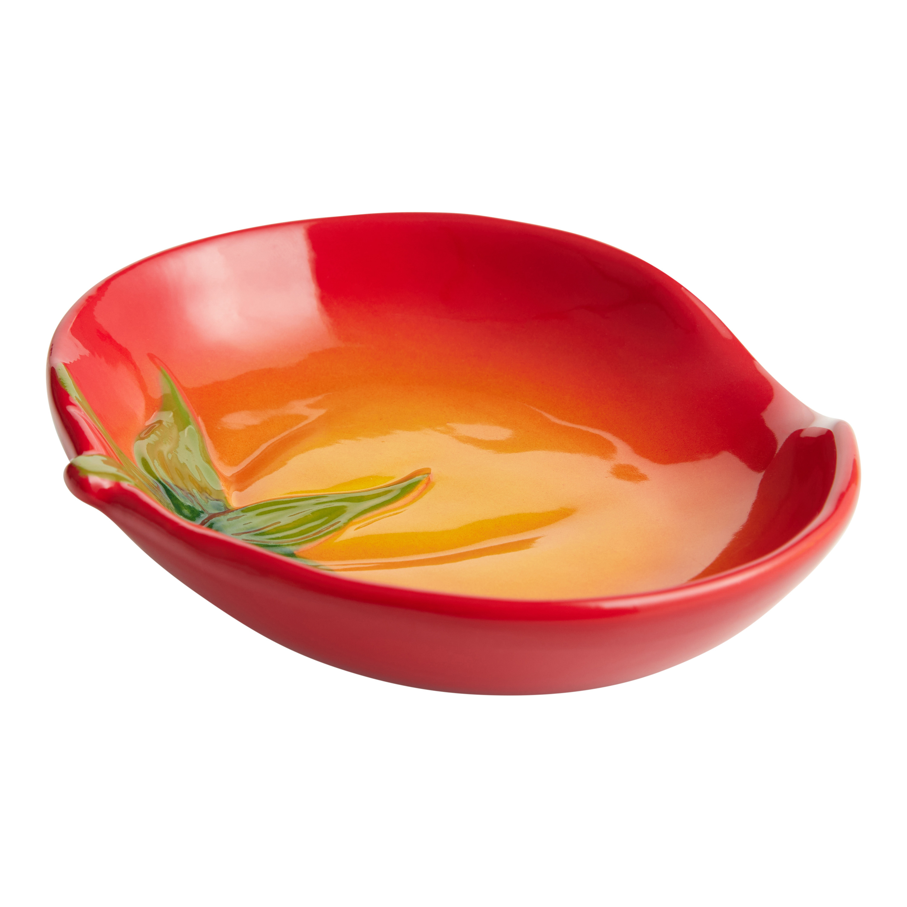 Hand Painted Ceramic Tomato Figural Spoon Rest - World Market