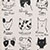 Black And White Illustrated Pets Kitchen Towel