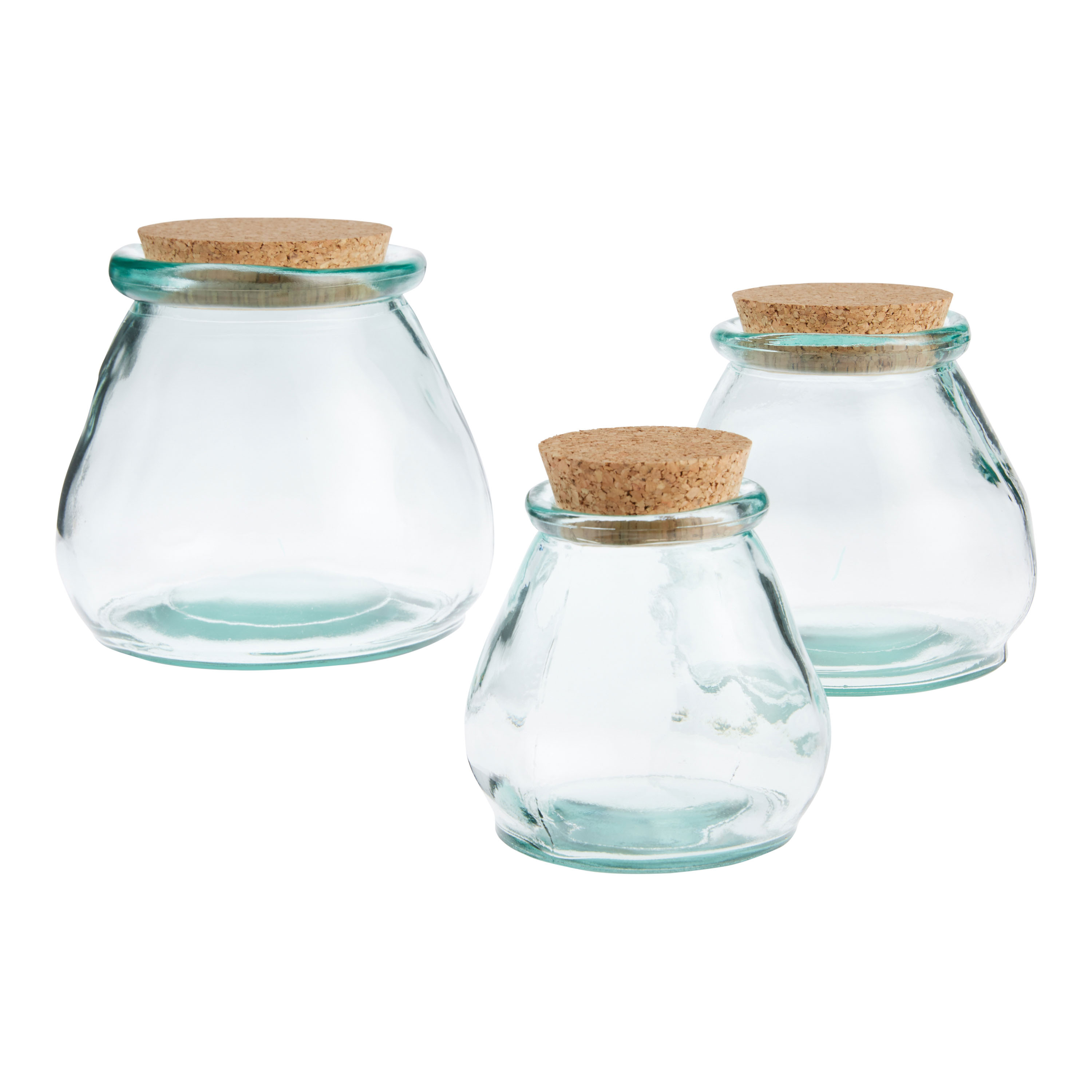 Barcelona Recycled Glass and Cork Spice Jar Set of 2 by World Market