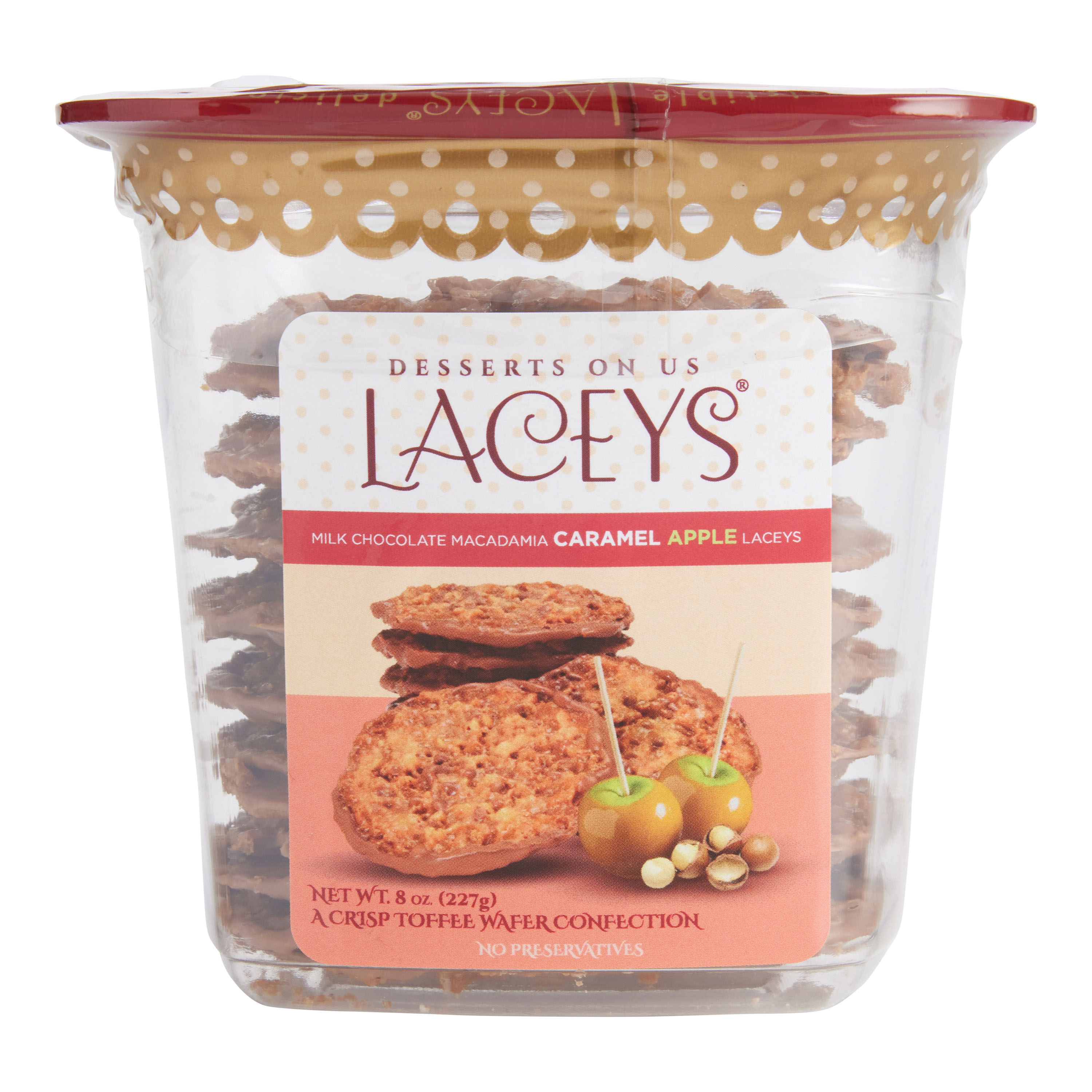 Desserts on Us Milk Chocolate Macadamia Caramel Apple Laceys World Market