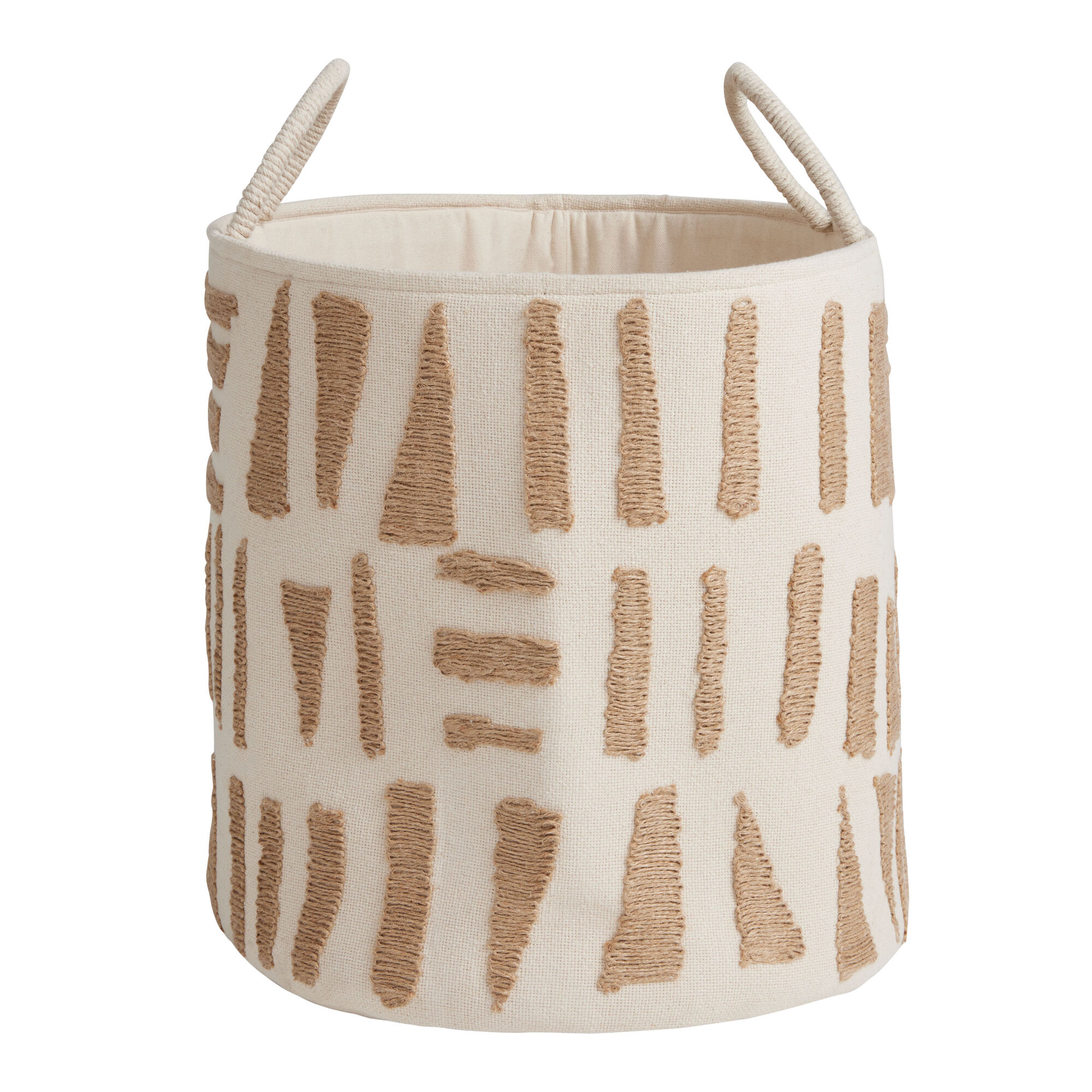 Caleb Geo Cotton And Jute Tote Basket World Market