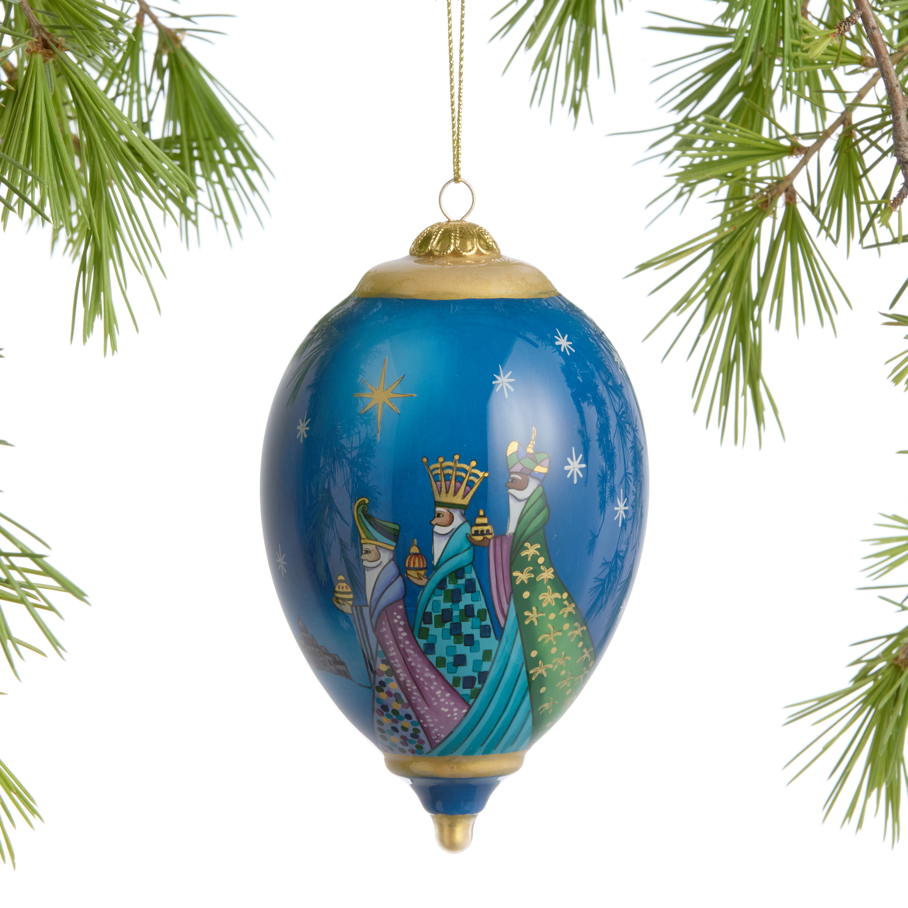 【RimOさま】vintage ornament ✵ 硝子のキャンドル リース Li Bien Three Kings Classic 2024 Glass Teardrop Ornament - World