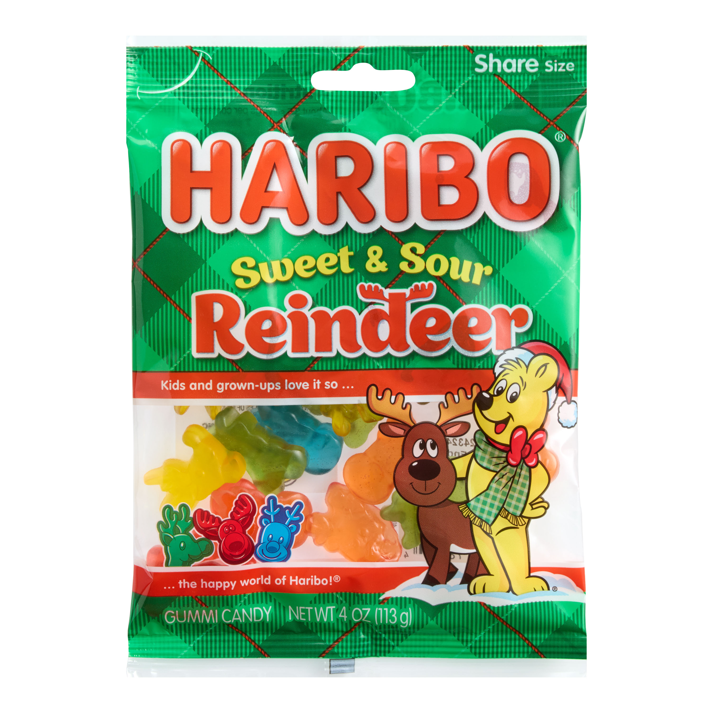 Haribo Sweet and Sour Holiday Reindeer Gummy Candy - World Market