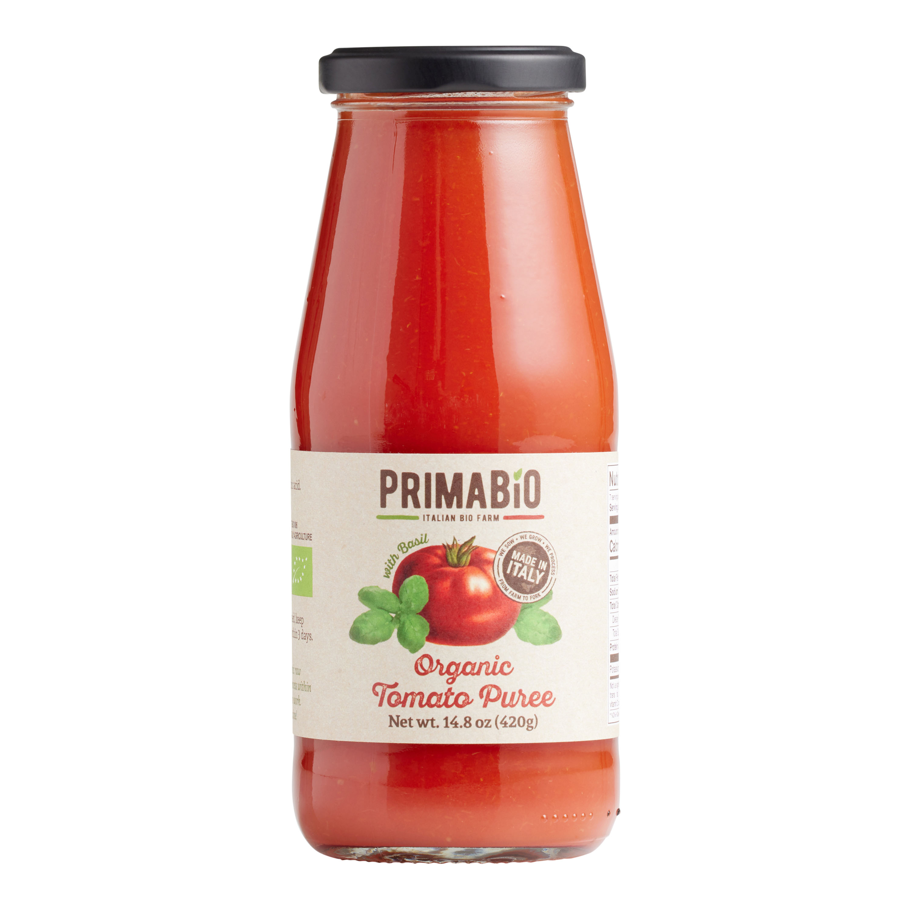 Prima Bio Organic Red Tomato Puree with Basil Set of 2 World Market