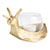 Gold Resin and Glass Tranquil Creatures Tealight Candle Holder