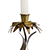 Antique Brass Spring Florals Taper Candle Holder