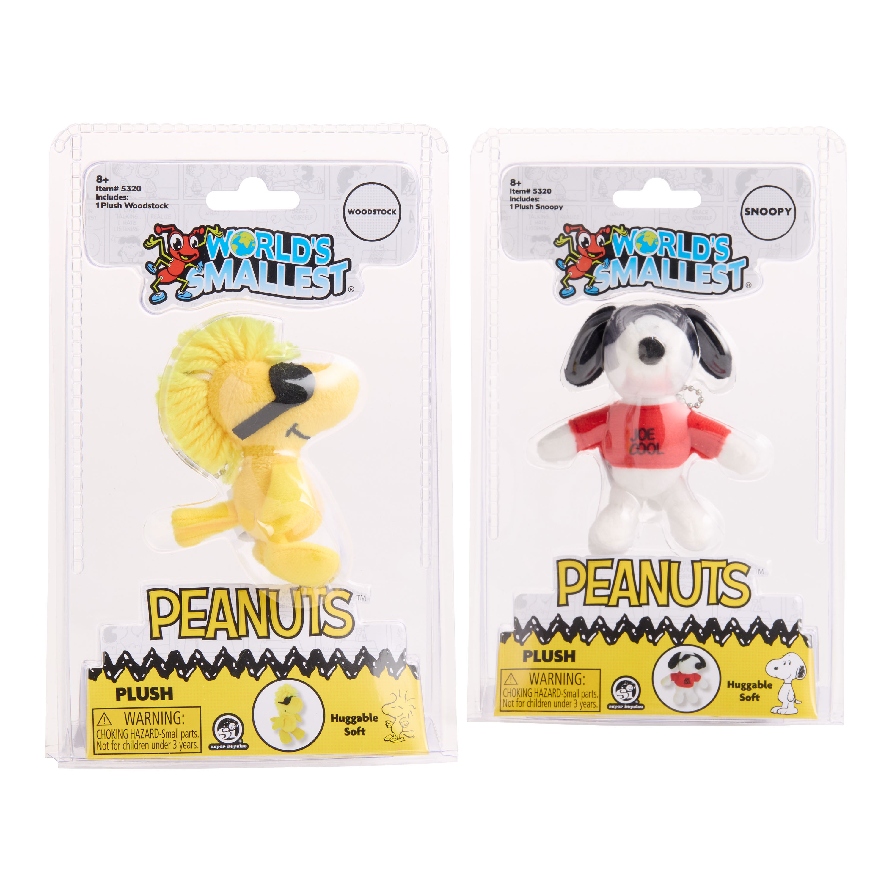 Mini Peanuts Plush Stuffed Snoopy and Woodstock Set of 2 - World