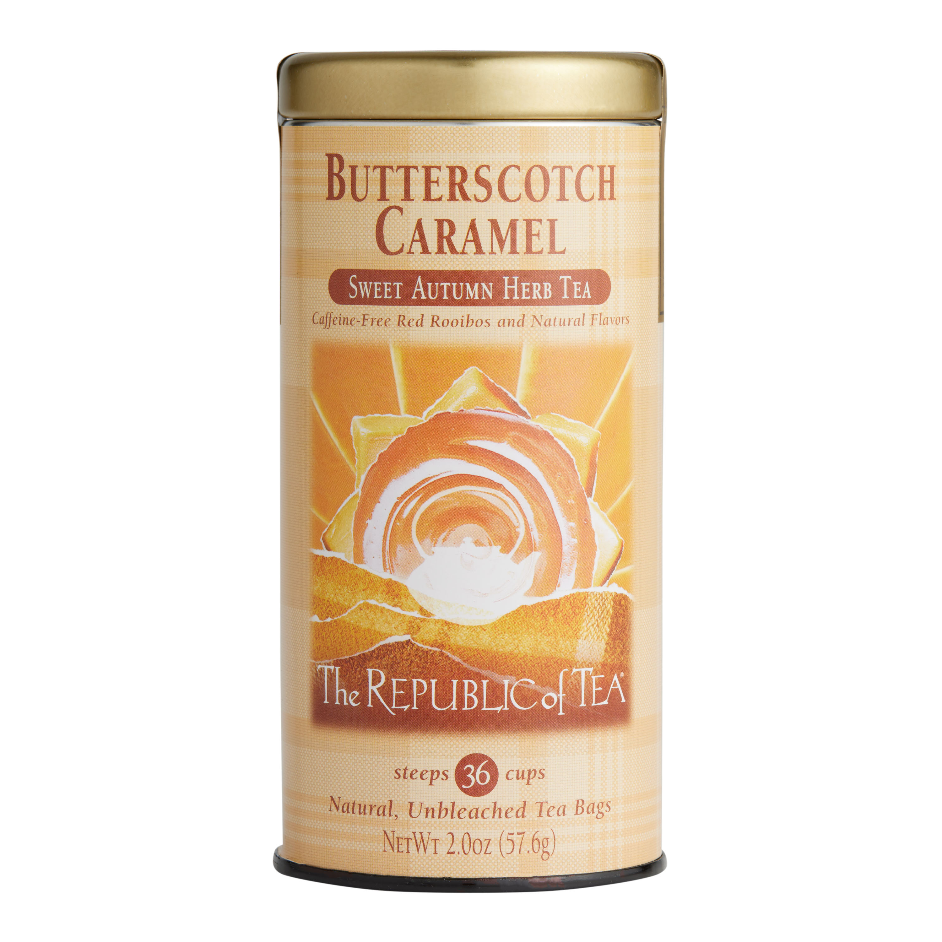 The Republic Of Tea Butterscotch Caramel Herbal Tea 36 Count World Market