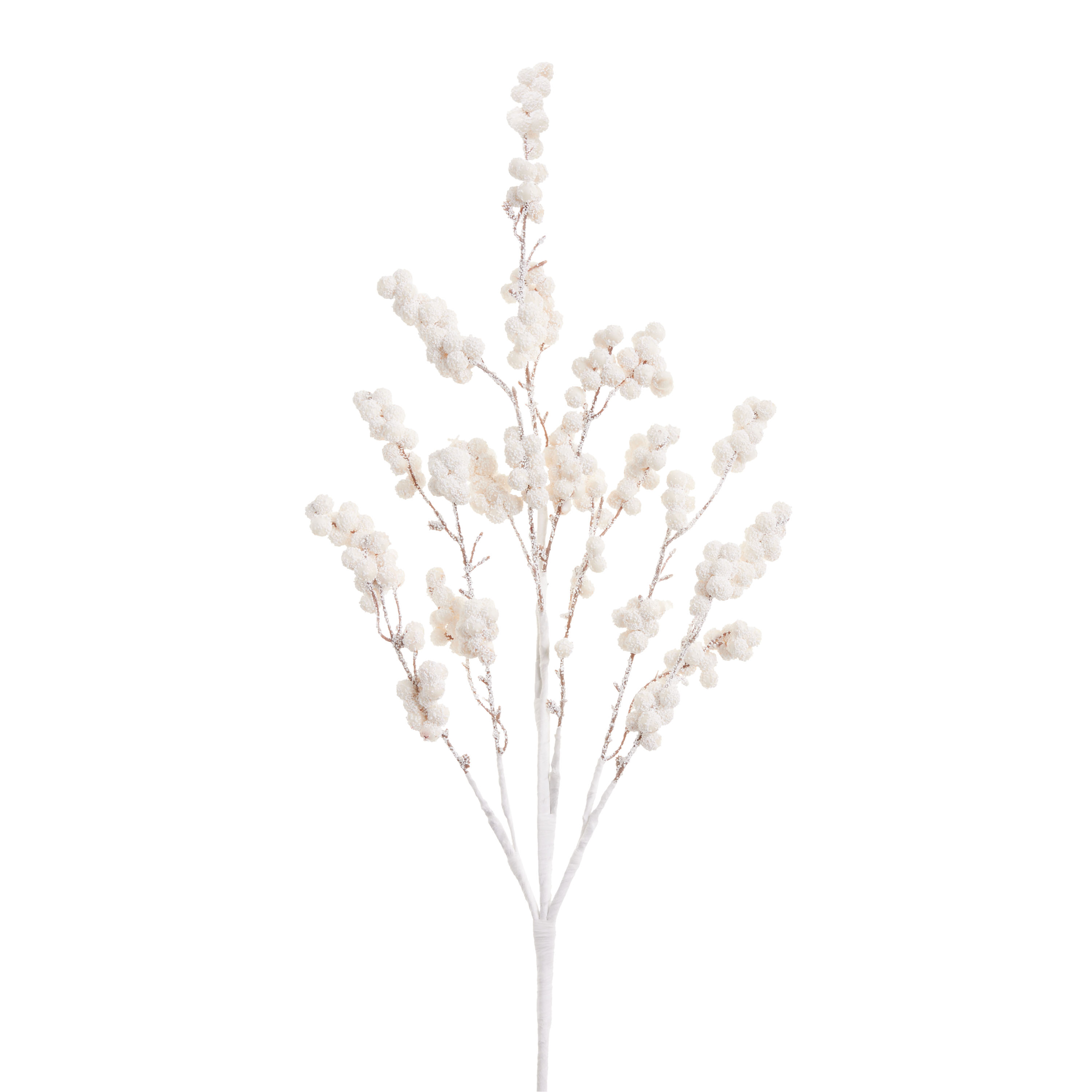 Frosted White Faux Berries Stem - World Market