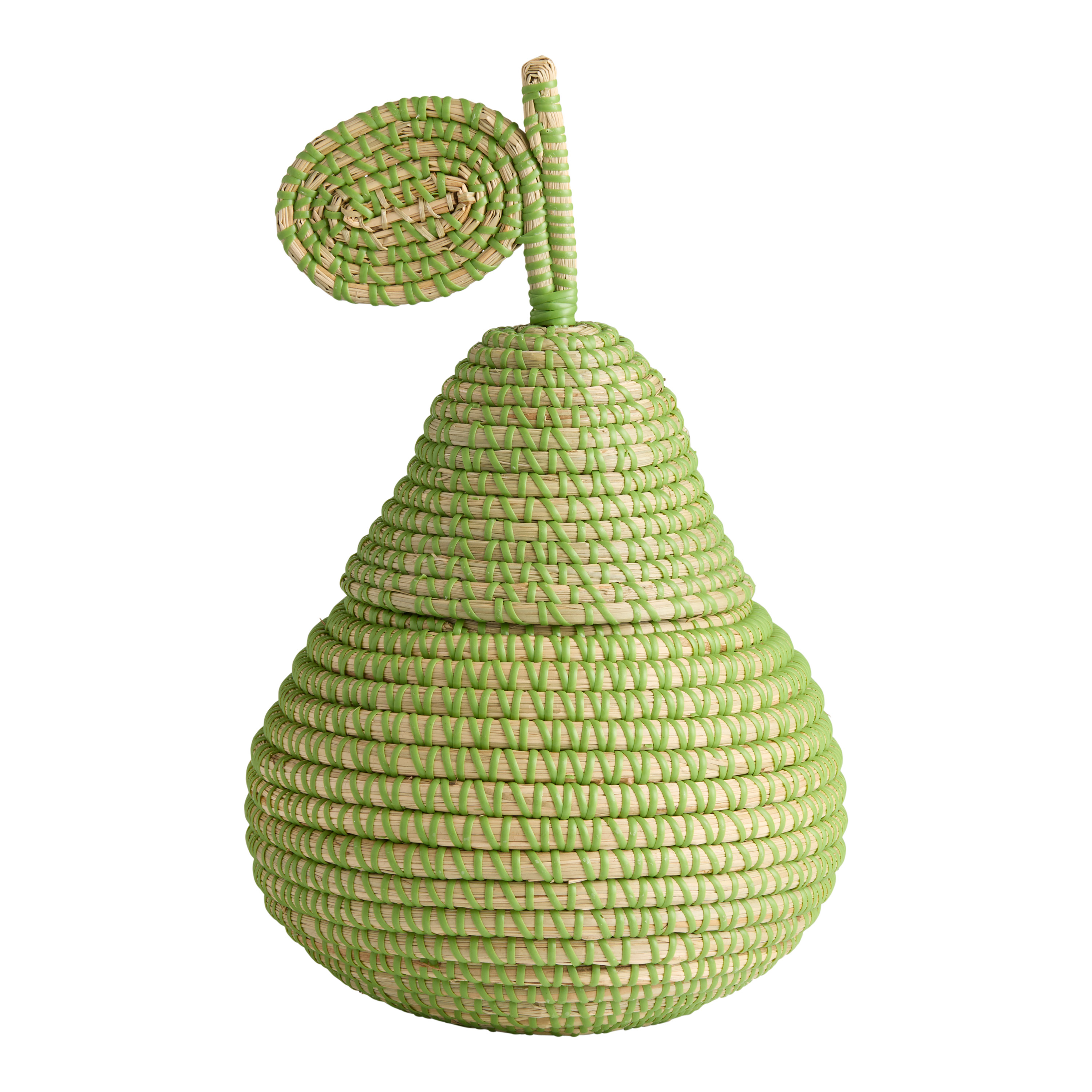 Pear-Shaped Basket with Lid