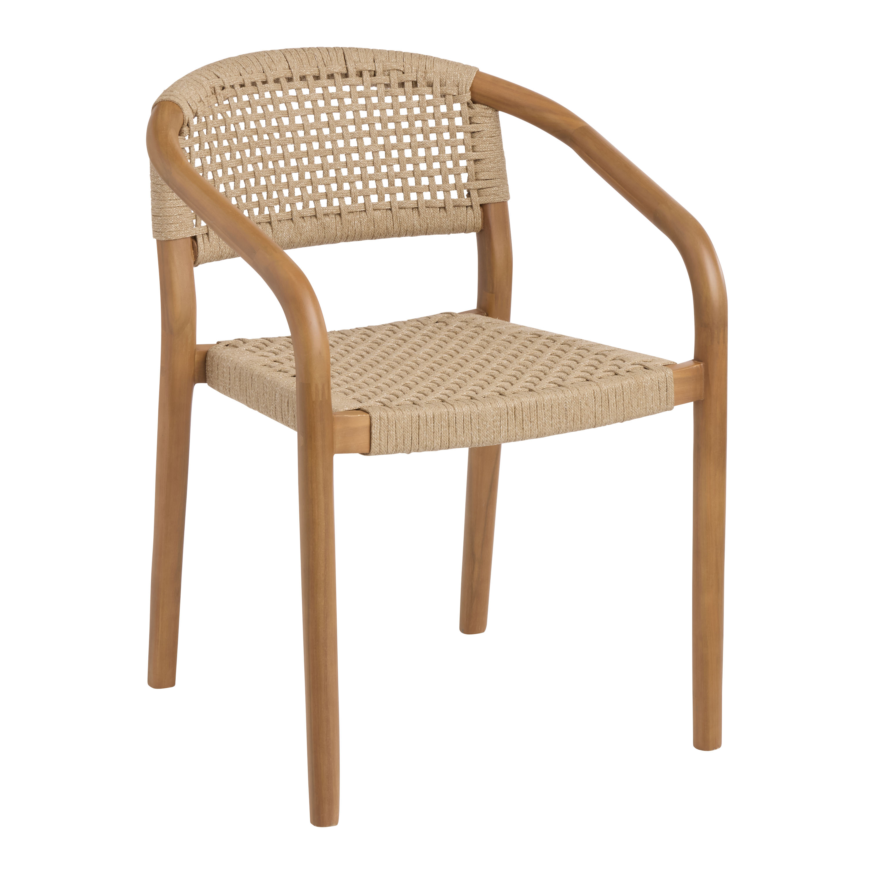 Montara Rope and Acacia Outdoor Dining Chair Set of 2 - World Market