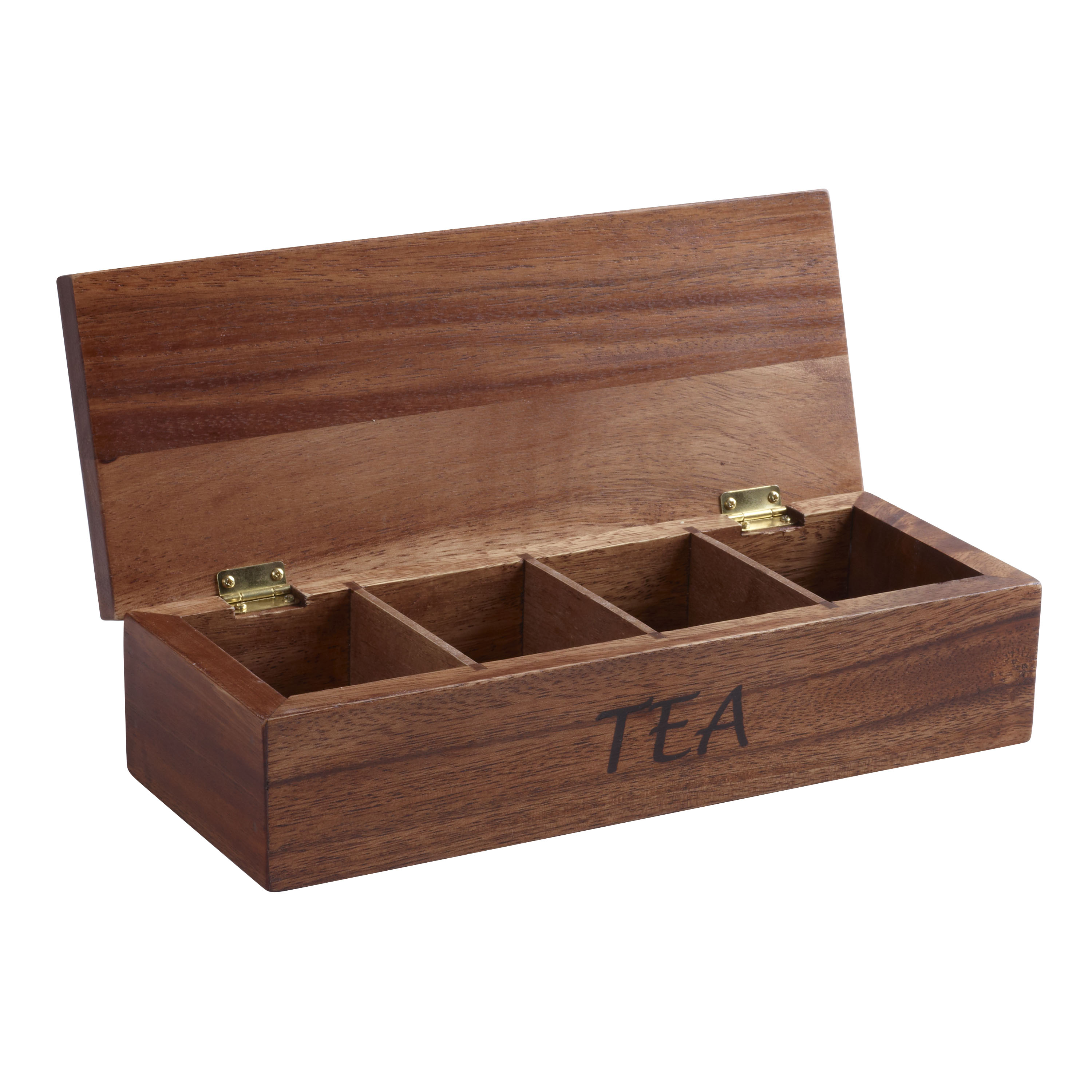 Acacia Wood Tea Storage Box World Market