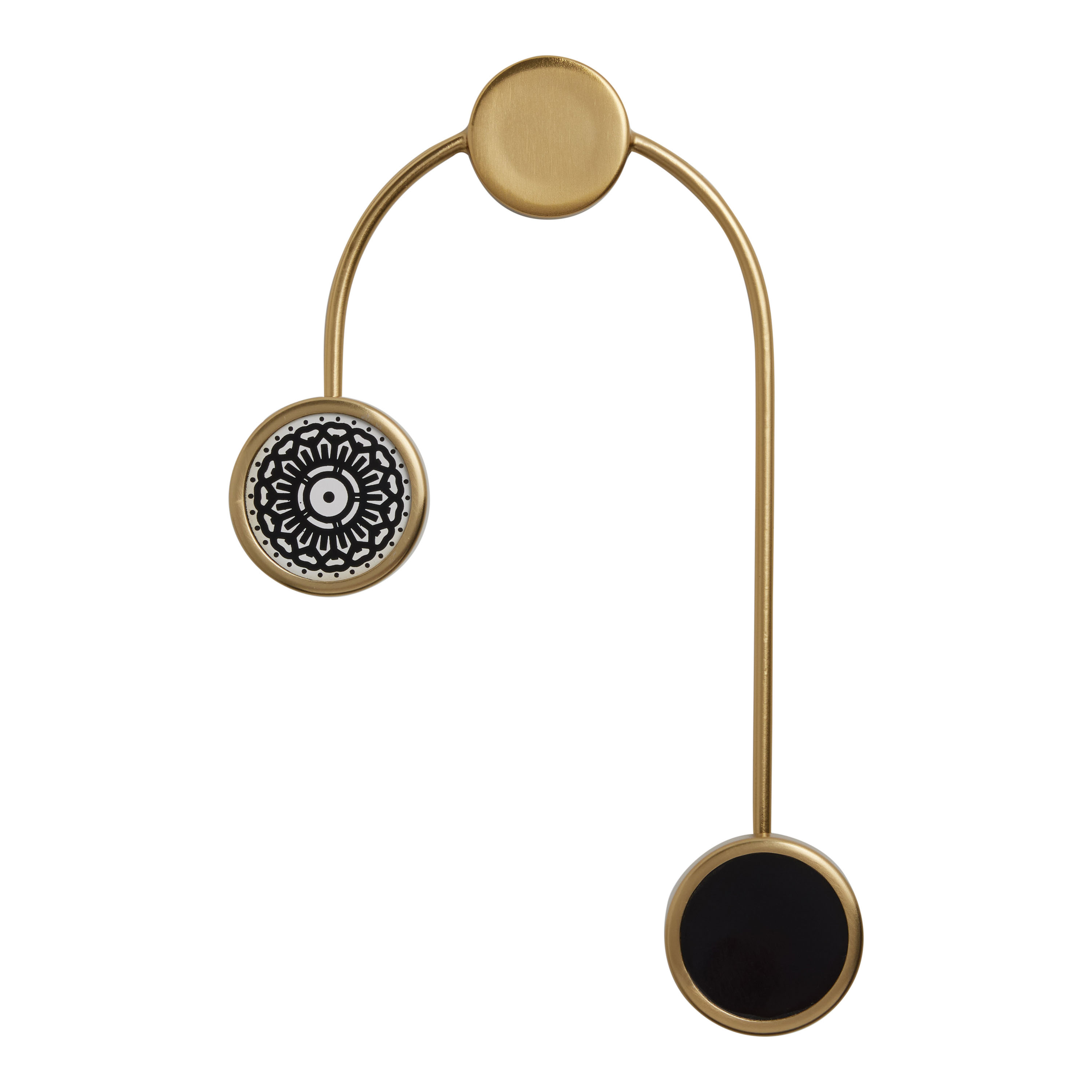 Gold Metal Arched Asymmetrical Double Wall Hook - World Market