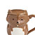 Harvest Critter Lidded Hand Painted Figural Ceramic Mug
