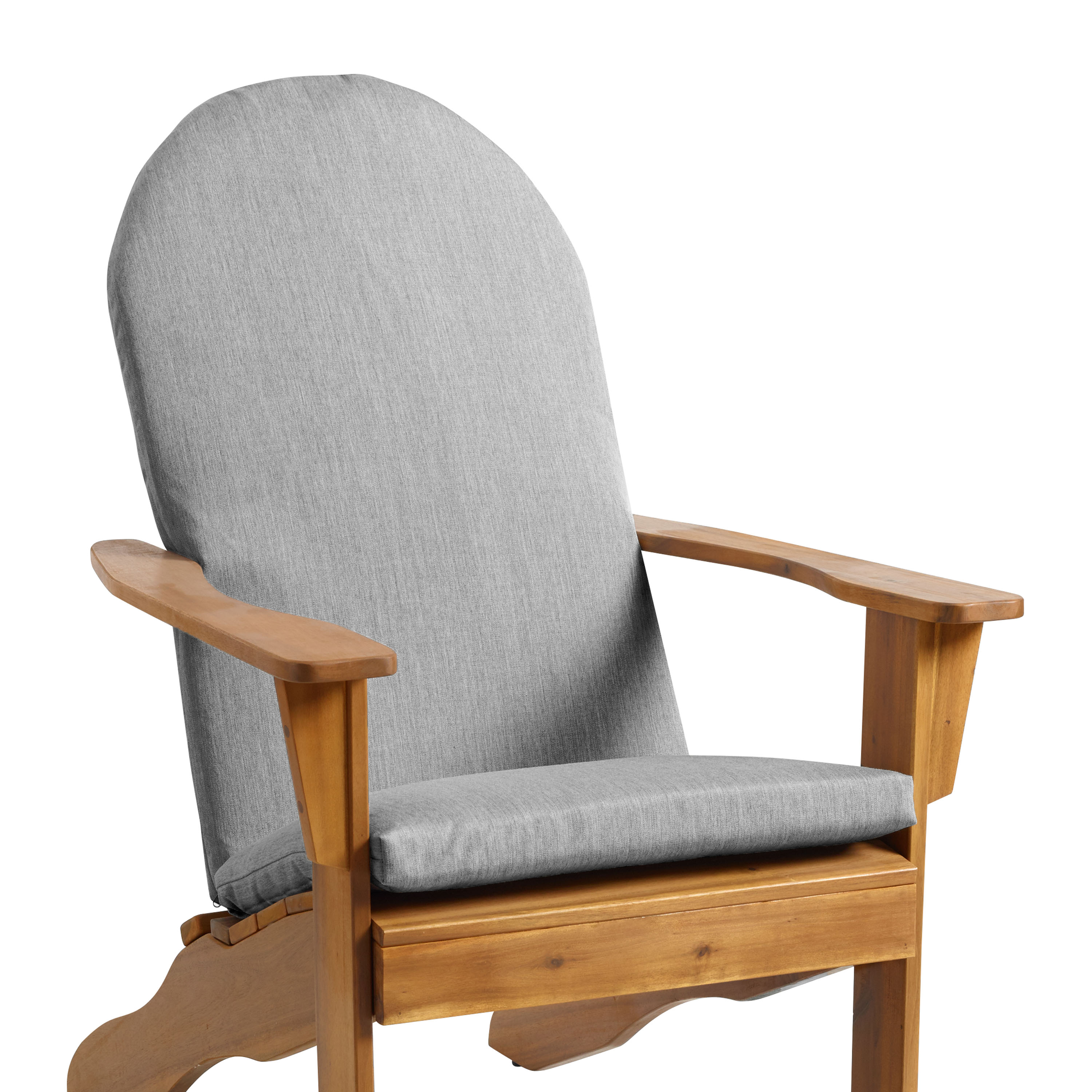 Chaise à Bascule Jardin En Bois Adirondack Dossier Haut Accoudoirs Siege Incurve Angle De Basculement 45 Interieur Exterieur