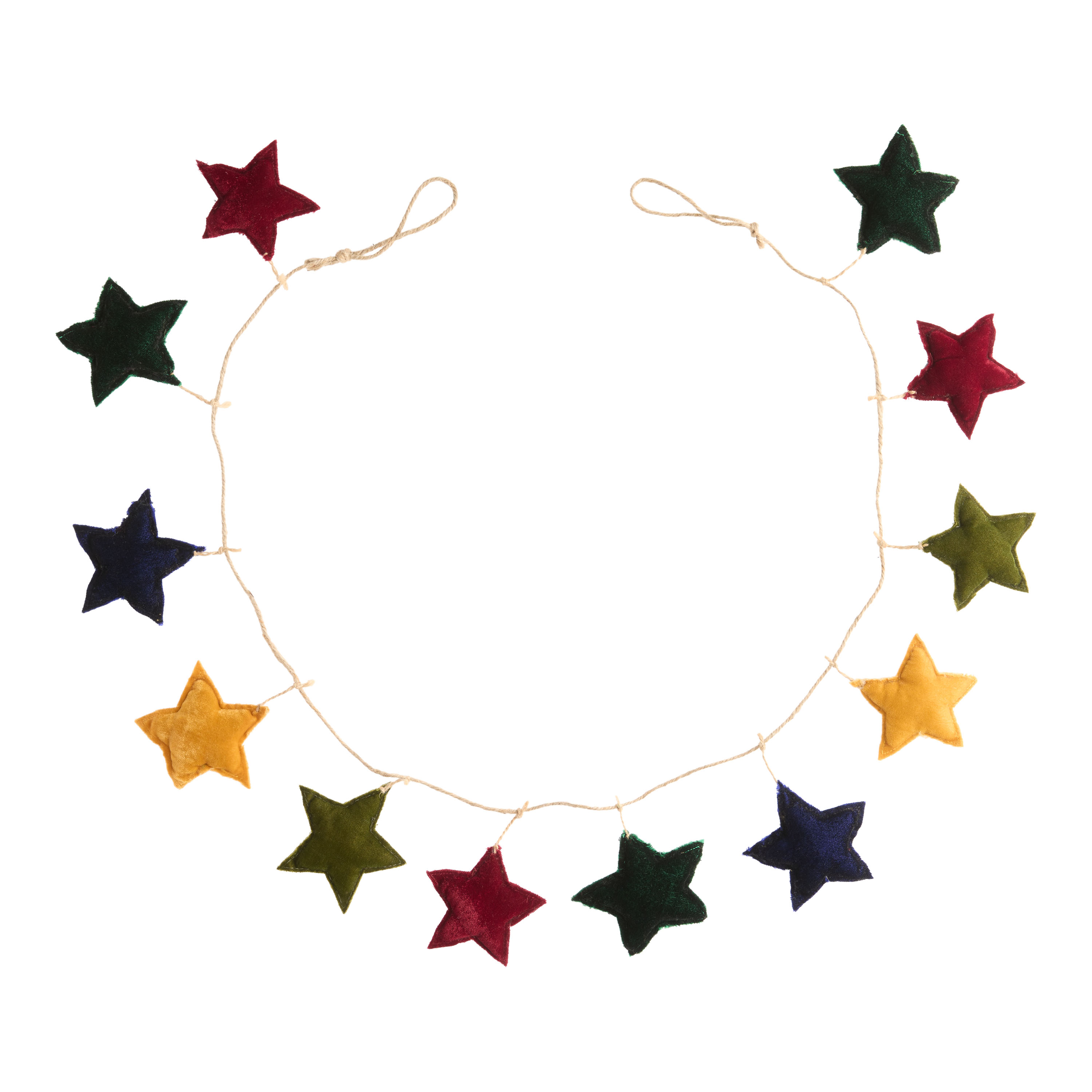 Multicolor Velvet Star Garland - World Market