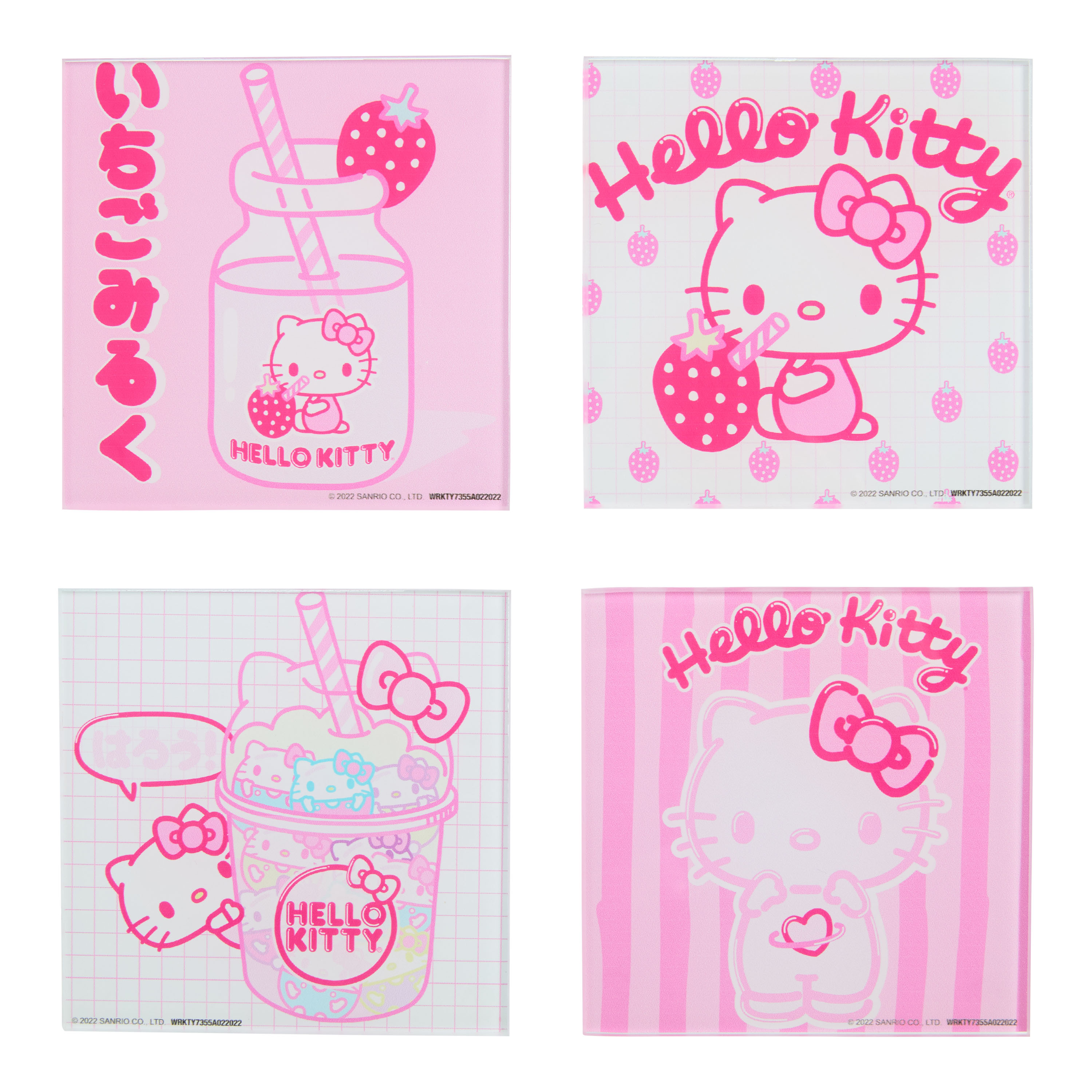 2002年製ハワイ限定超貴重Hello Kitty ドリンクグラス 4個セット 2002年製ハワイ限定超貴重Hello Kitty ドリンクグラス 4個セット 2002年