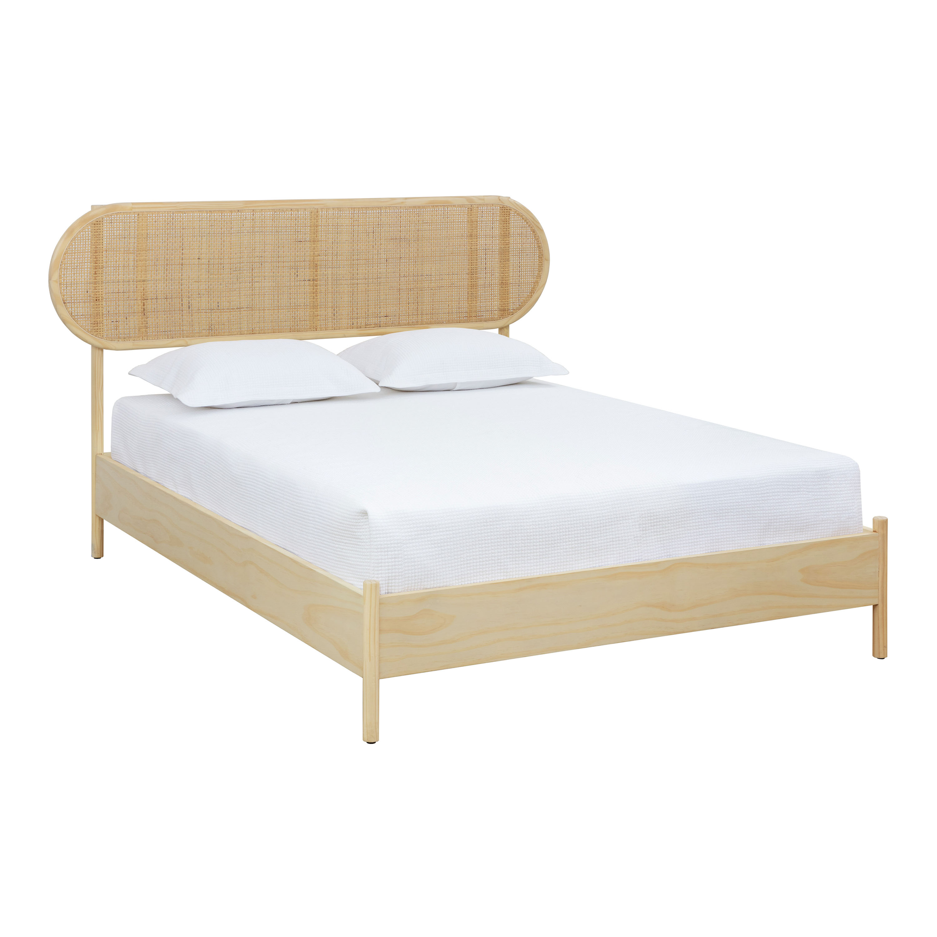 Baywood Rattan Cane and Wood Bed by World Market