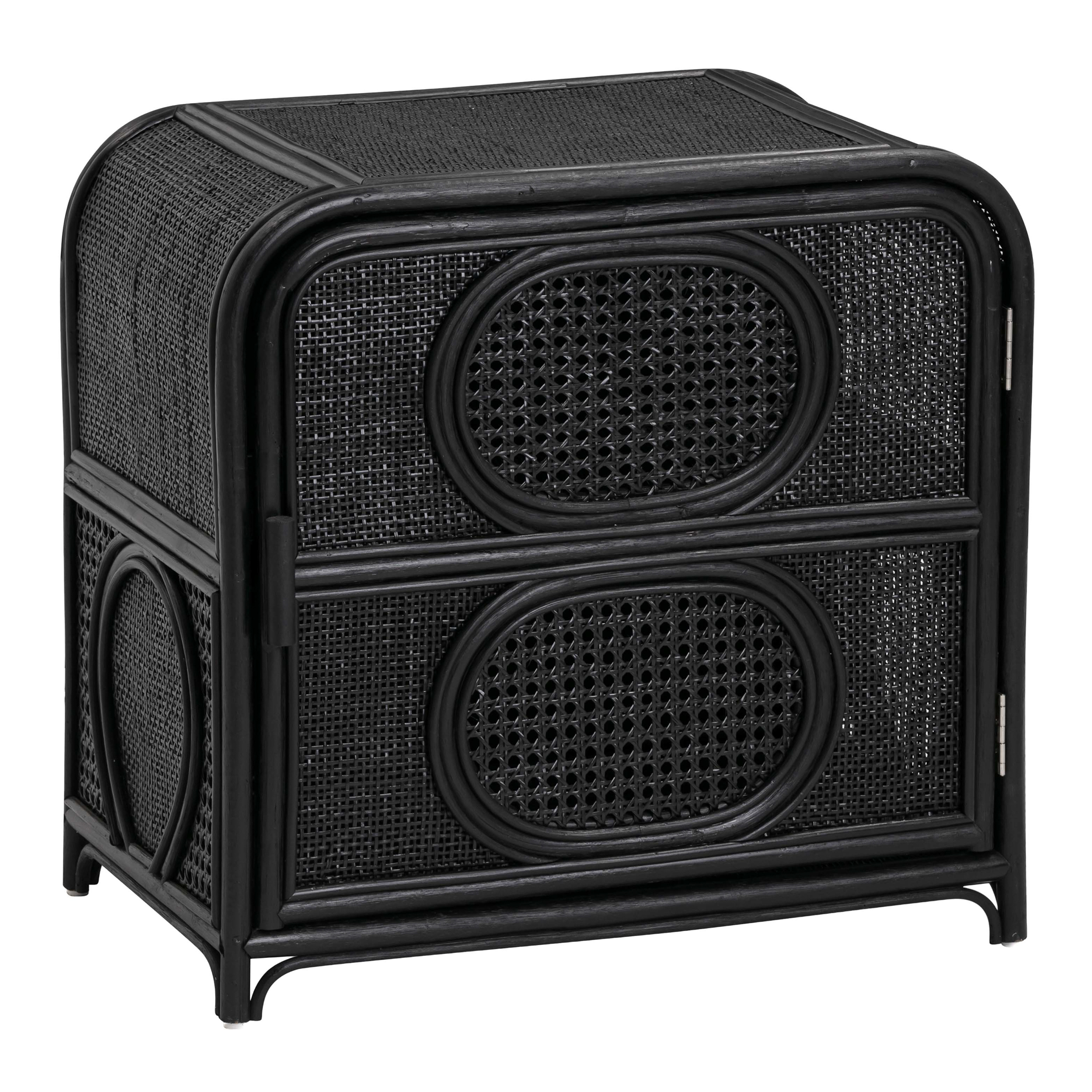 Ranzi Rattan and Cane Nightstand with Shelf - World Market