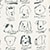 Black And White Illustrated Pets Kitchen Towel