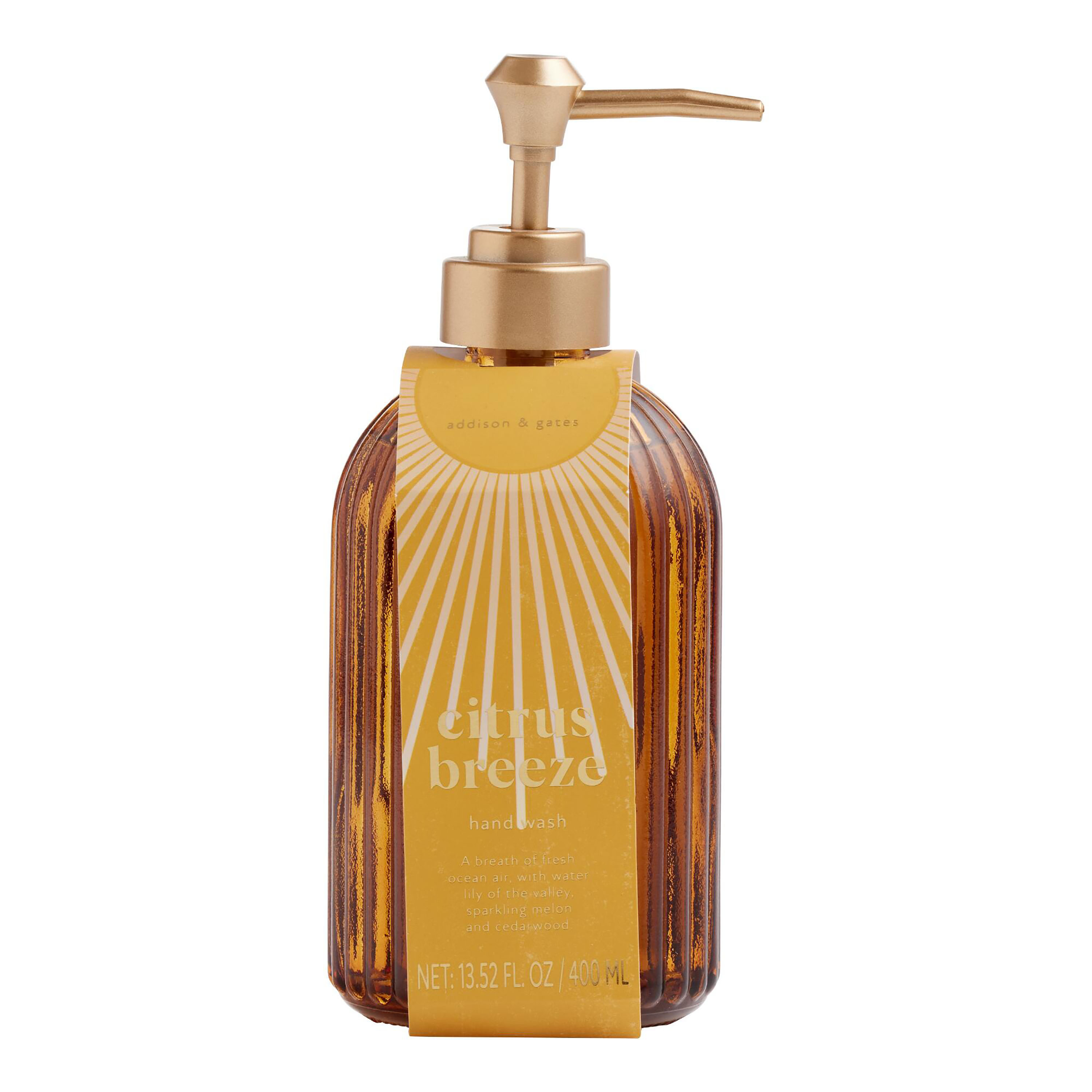 A&G Block Print Orange Blossom Liquid Hand Soap - World Market
