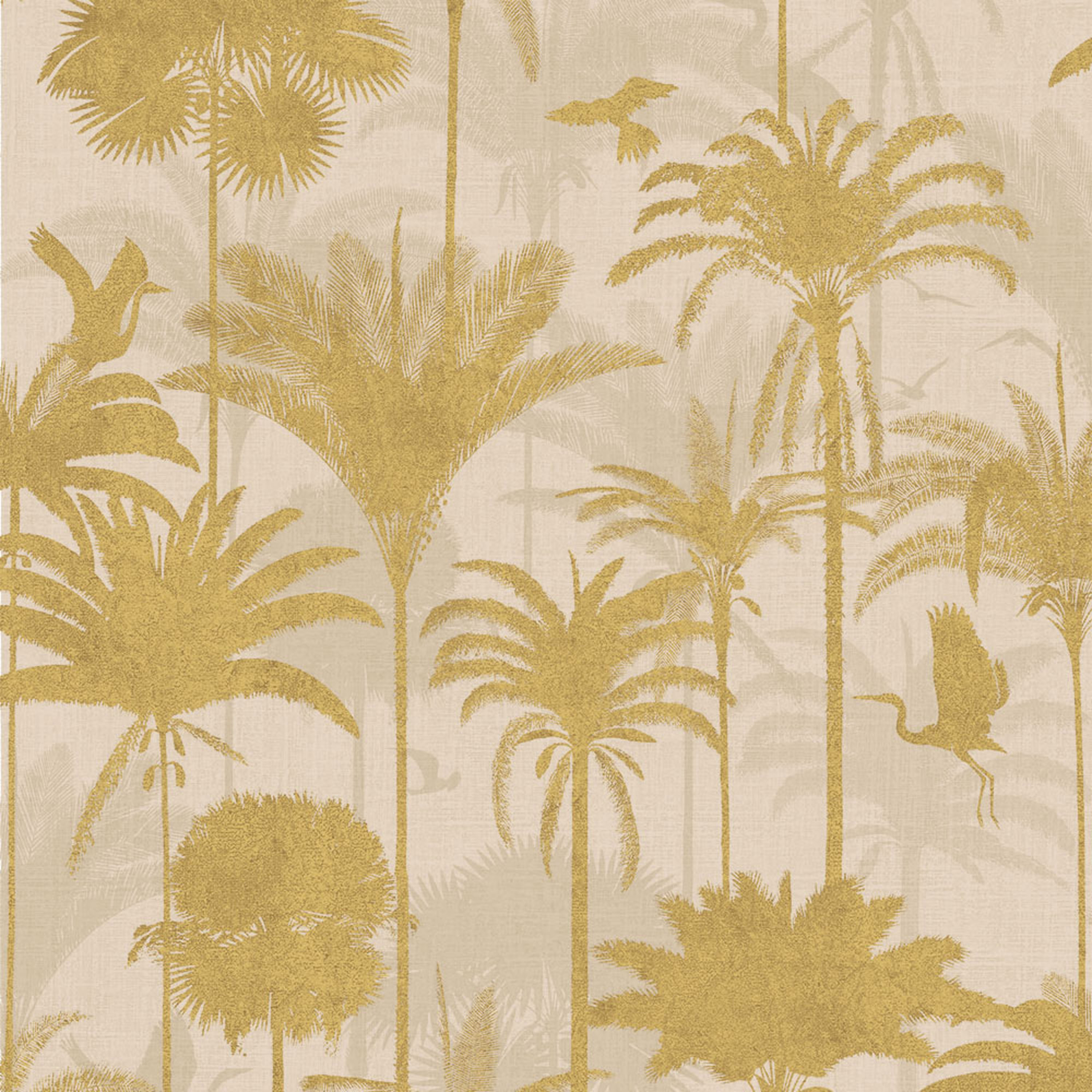 Gold Royal Palm Trees Peel And Stick Wallpaper World Market