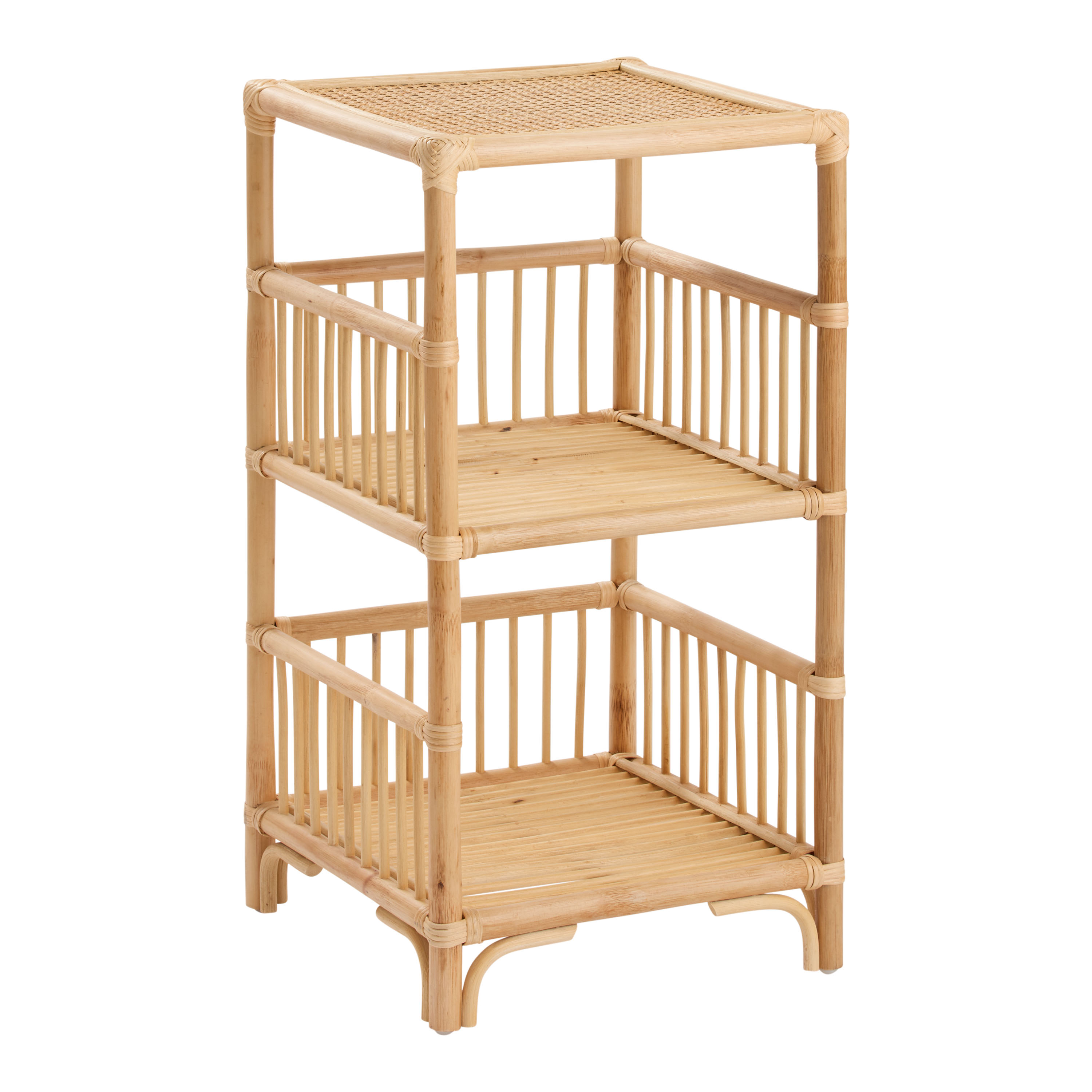 Shelton Natural Rattan Storage Shelf - World Market